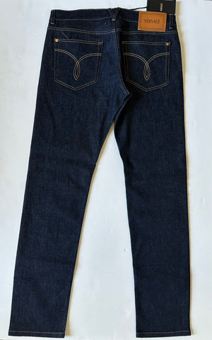 Versace Mens Eco Stretch Denim Dark Blue Taylor Fit Jeans 30 US 1011693 NWT $675