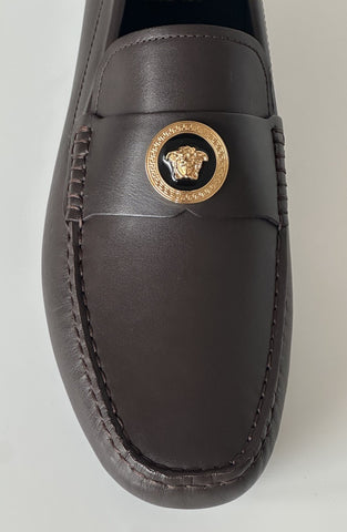 VERSACE Medusa Men's Dark Brown Leather Driver Shoes 10 US (43) 1015591 NIB $850