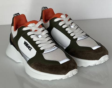 Versace Medusa Men’s White/Green/Brown Sneakers 12.5 US (45.5) 1011942 NIB $825
