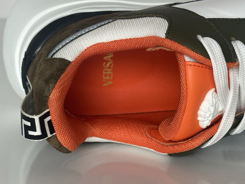 Versace Medusa Men’s White/Green/Brown Sneakers 12.5 US (45.5) 1011942 NIB $825