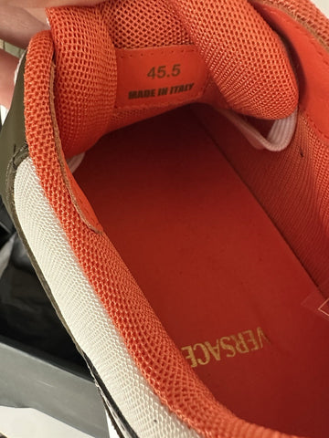 Versace Medusa Men’s White/Green/Brown Sneakers 12.5 US (45.5) 1011942 NIB $825