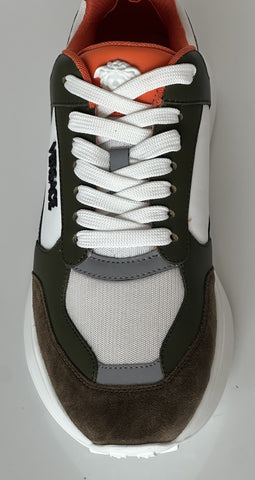Versace Medusa Men’s White/Green/Brown Sneakers 12.5 US (45.5) 1011942 NIB $825