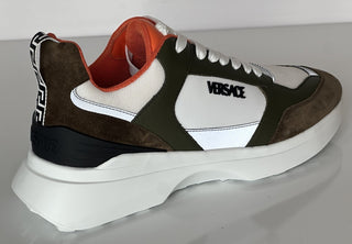 Versace Medusa Men’s White/Green/Brown Sneakers 12.5 US (45.5) 1011942 NIB $825