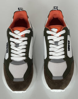 Versace Medusa Men’s White/Green/Brown Sneakers 12.5 US (45.5) 1011942 NIB $825