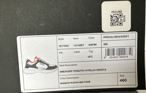 Versace Medusa Men’s White/Green/Brown Sneakers 13 US (46 Eu) 1011942 NIB $825