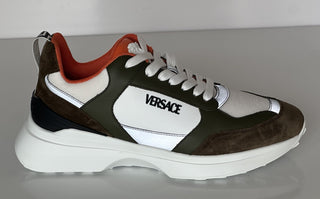 Versace Medusa Men’s White/Green/Brown Sneakers 13 US (46 Eu) 1011942 NIB $825