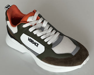 Versace Medusa Men’s White/Green/Brown Sneakers 13 US (46 Eu) 1011942 NIB $825