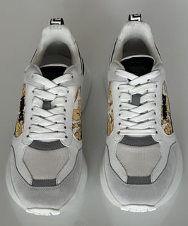 Versace Medusa Men’s White/Black/Gold Sneakers 9 US (42 Eu) 1011942 IT NIB $825