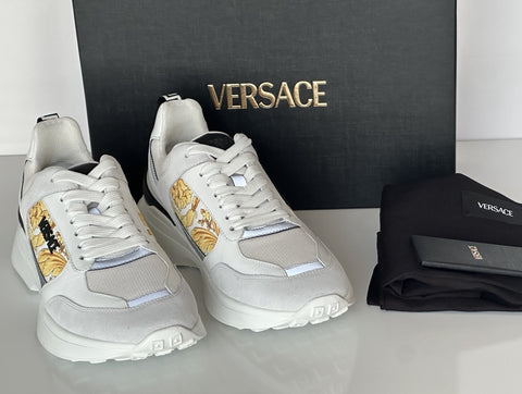 Versace Medusa Men’s White/Black/Gold Sneakers 9 US (42 Eu) 1011942 IT NIB $825