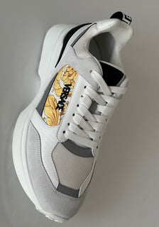 Versace Medusa Men’s White/Black/Gold Sneakers 10 US (43 Eu) 1011942 IT NIB $825