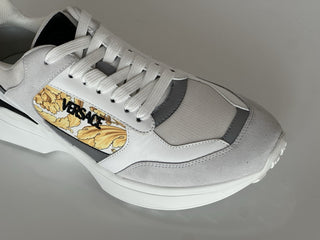 Versace Medusa Men’s White/Black/Gold Sneakers 10 US (43 Eu) 1011942 IT NIB $825