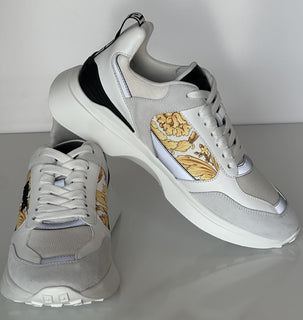 Versace Medusa Men’s White/Black/Gold Sneakers 11 US (44 Eu) 1011942 IT NIB $825