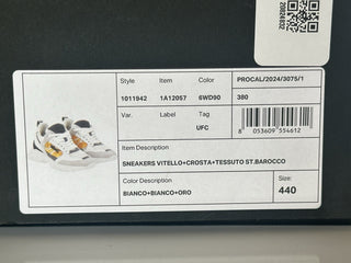 Versace Medusa Men’s White/Black/Gold Sneakers 11 US (44 Eu) 1011942 IT NIB $825