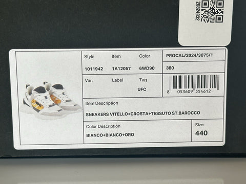 Versace Medusa Men’s White/Black/Gold Sneakers 11 US (44 Eu) 1011942 IT NIB $825