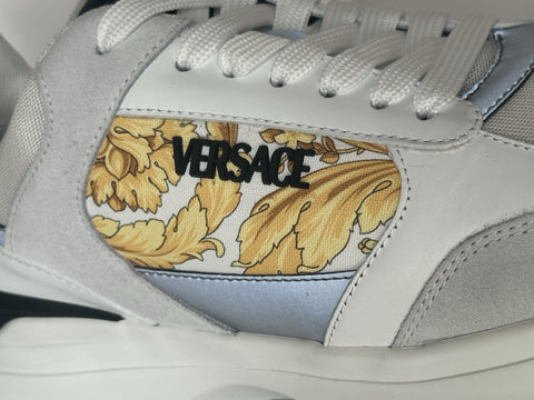 Versace Medusa Men’s White/Black/Gold Sneakers 11 US (44 Eu) 1011942 IT NIB $825