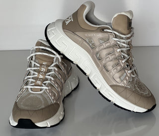 Versace Men's Jacquard Trigreca Sneakers Beige 12 US (45 Eu) IT DSU8094 NIB $950