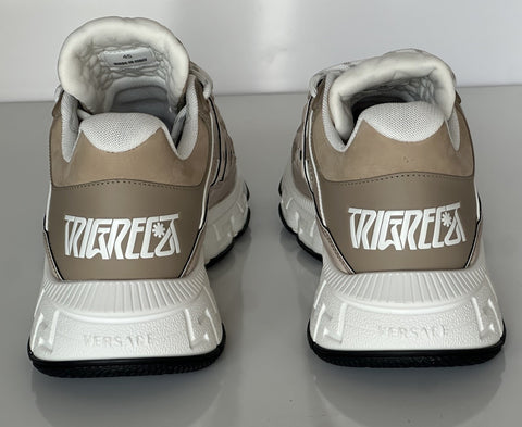 Versace Men's Jacquard Trigreca Sneakers Beige 12 US (45 Eu) IT DSU8094 NIB $950