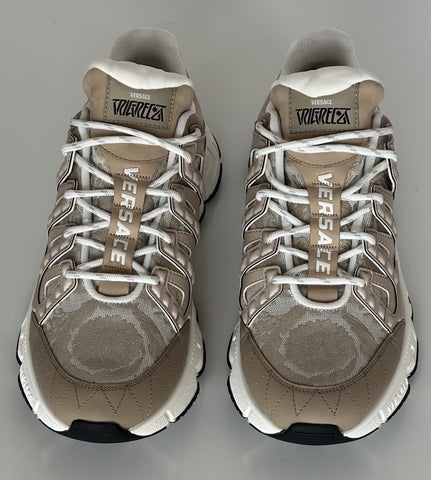 Versace Men's Jacquard Trigreca Sneakers Beige 12 US (45 Eu) IT DSU8094 NIB $950