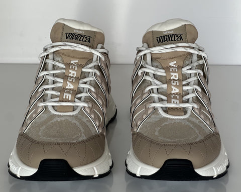 Versace Men's Jacquard Trigreca Sneakers Beige 12 US (45 Eu) IT DSU8094 NIB $950
