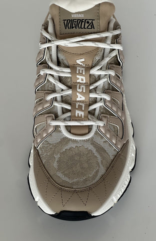Versace Men's Jacquard Trigreca Sneakers Beige 12 US (45 Eu) IT DSU8094 NIB $950