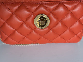 Versace Gold Medusa Head Quilted Leather Red Shoulder Bag 1019223 NWT $925