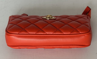 Versace Gold Medusa Head Quilted Leather Red Shoulder Bag 1019223 NWT $925