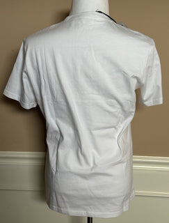 Versace White Embroidered 90s Vintage Logo T-Shirt 10 (44) 1011882 NWT $750