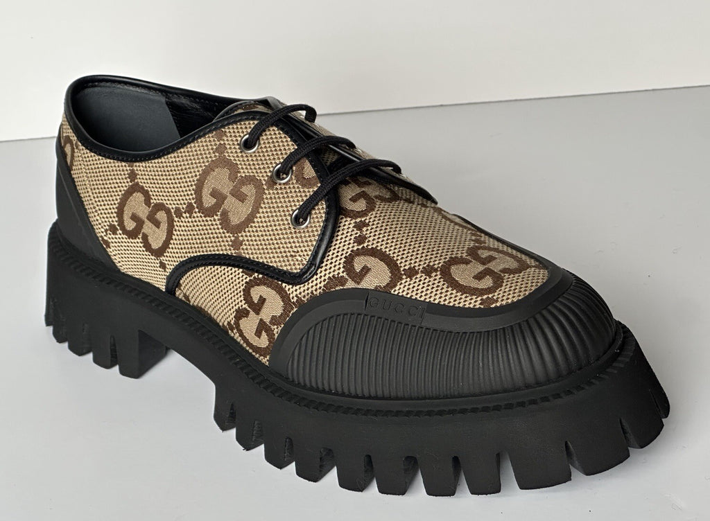 Gucci Men’s GG Logo Light-weight Shoes Black/Camel 13.5 US (13 Gucci) 699552 NIB
