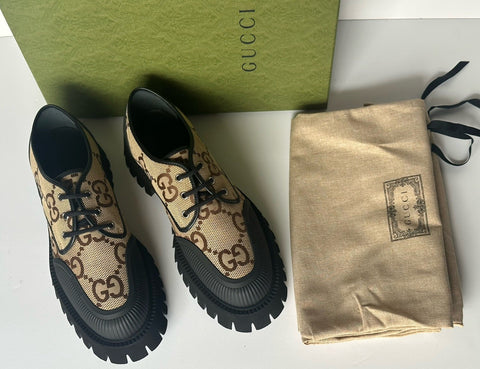 Gucci Men’s GG Logo Light-weight Shoes Black/Camel 13.5 US (13 Gucci) 699552 NIB