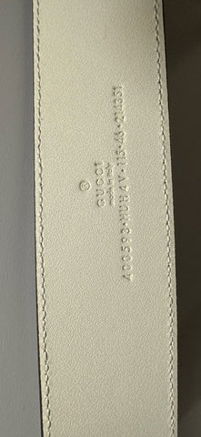 Gucci Canvas/Leather GG Marmont Supreme Belt Ebony/M White 115/46 IT NWT 400593