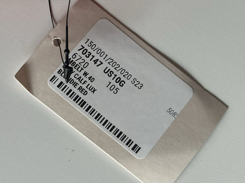 Gucci Interlocking G Buckle Leather Belt Blondie Red  105/42 Italy 703147 NWT