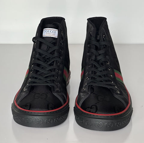 Gucci Men GG Logo High Top Sneakers Black 15.5 US (15 Gucci) 628717 IT NIB $820