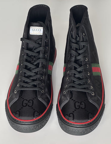 Gucci Men GG Logo High Top Sneakers Black 15.5 US (15 Gucci) 628717 IT NIB $820