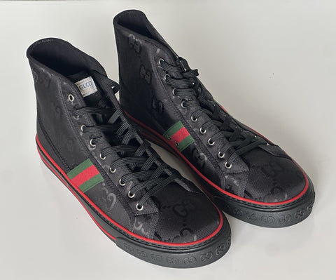 Gucci Men GG Logo High Top Sneakers Black 15.5 US (15 Gucci) 628717 IT NIB $820