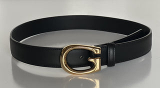 Gucci Selleria G-Buckle Women's  Leather Belt Black 115/46 IT 655566 NWT
