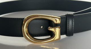 Gucci Selleria G-Buckle Women's  Leather Belt Black 115/46 IT 655566 NWT