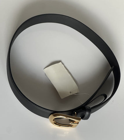 Gucci Selleria G-Buckle Women's  Leather Belt Black 115/46 IT 655566 NWT