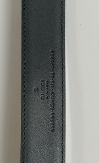 Gucci Selleria G-Buckle Women's  Leather Belt Black 115/46 IT 655566 NWT
