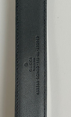 Gucci Selleria G-Buckle Women's  Leather Belt Black 115/46 IT 655566 NWT