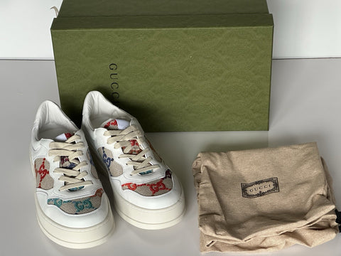 Gucci Women’s GG Dali Soft Sneakers White/Multicolor 11 US/41 Euro 670408 NIB