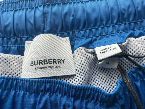 Burberry Men's Martin Canvas Blue Boxer Swim Shorts Medium 8084322 NWT $440