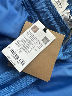 Burberry Men's Martin Canvas Blue Boxer Swim Shorts Medium 8084322 NWT $440