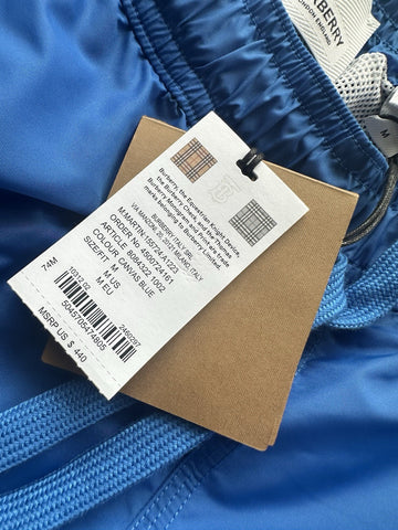 Burberry Men's Martin Canvas Blue Boxer Swim Shorts Medium 8084322 NWT $440