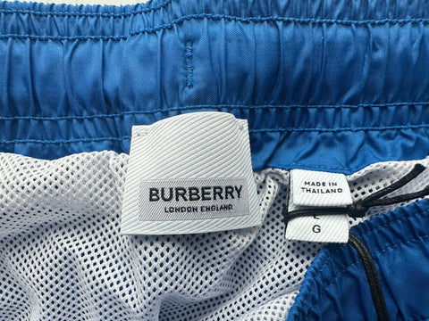 Burberry Men's Martin Canvas Blue Boxer Swim Shorts Large 8084322 NWT $440