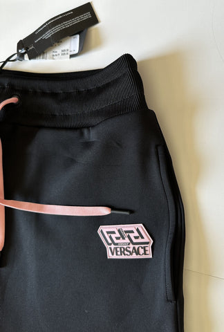 Versace Women's Black Greca Print Jogger Pants Size 3 Italy 1002081 NWT $625