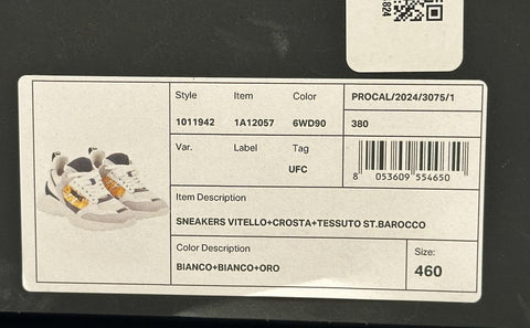 Versace Medusa Men’s White/Black/Gold Sneakers 13 US (46 Eu) 1011942 IT NIB $825