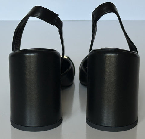 Versace Medusa Head Sling Back Calf Leather Black Shoes 10 US (40) 1014618 NIB