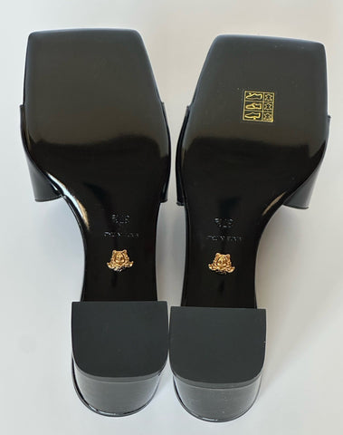 Versace Medusa Head Mule Patent Leather Black Shoes 7.5 US (37.5) 1013004 NIB