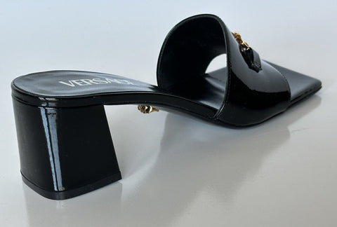 Versace Medusa Head Mule Patent Leather Black Shoes 7.5 US (37.5) 1013004 NIB