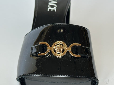 Versace Medusa Head Mule Patent Leather Black Shoes 7.5 US (37.5) 1013004 NIB